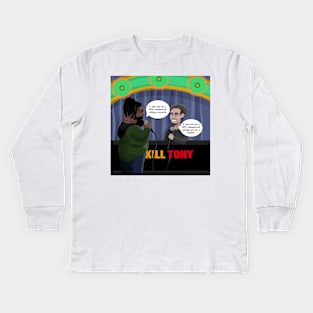 David Lucas & Tony Hinchcliffe Roasting Eachother - Kill Tony Podcast Merch & Gifts Kids Long Sleeve T-Shirt